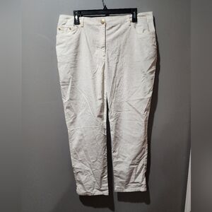 Ruby Rd. Cream Straight Leg Pants